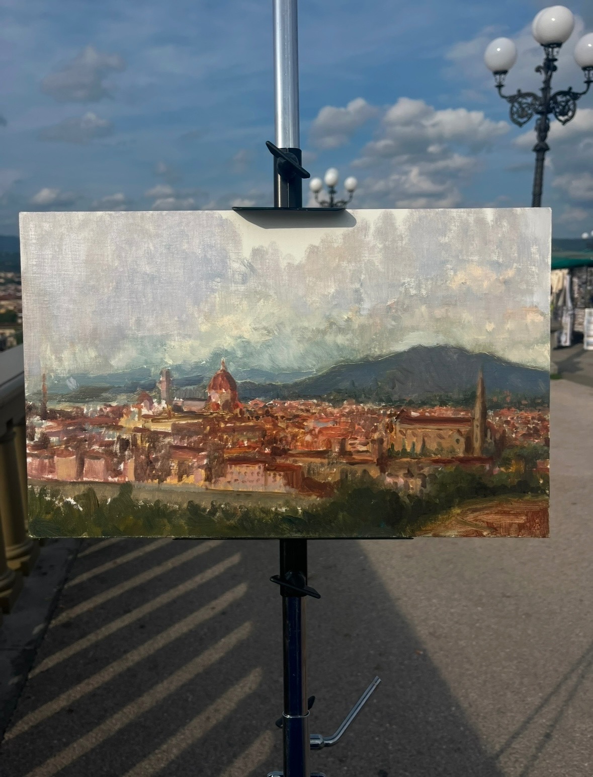 Piazzale Michelangelo,
Oil on linen panel