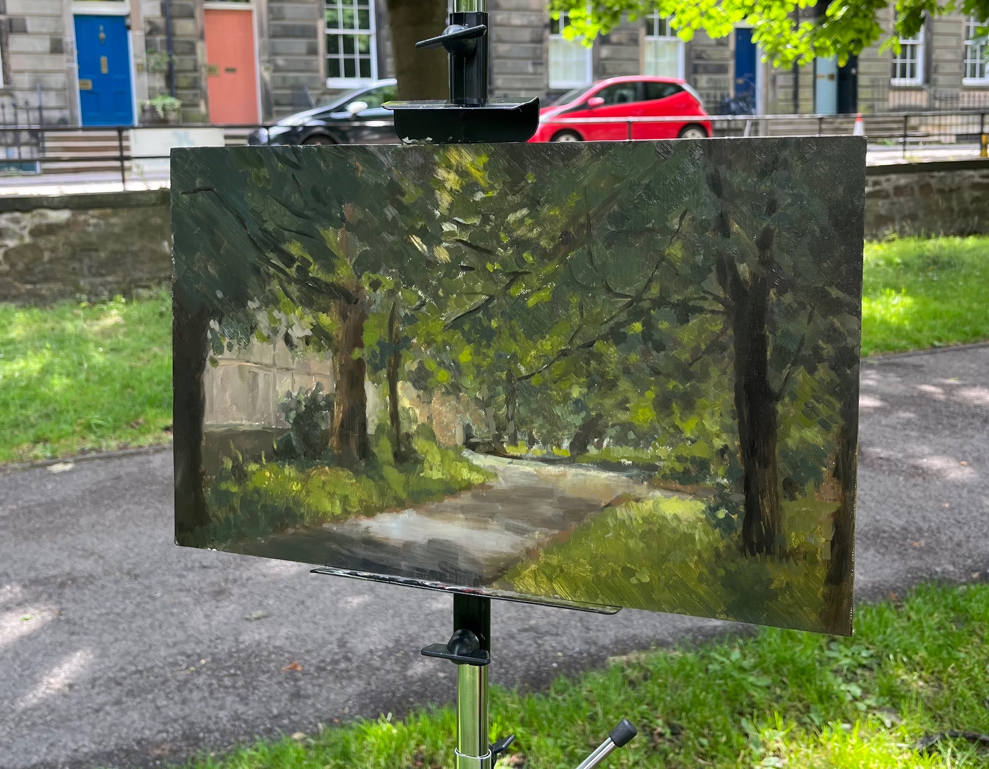 The meadows, 
Oil on linen panel