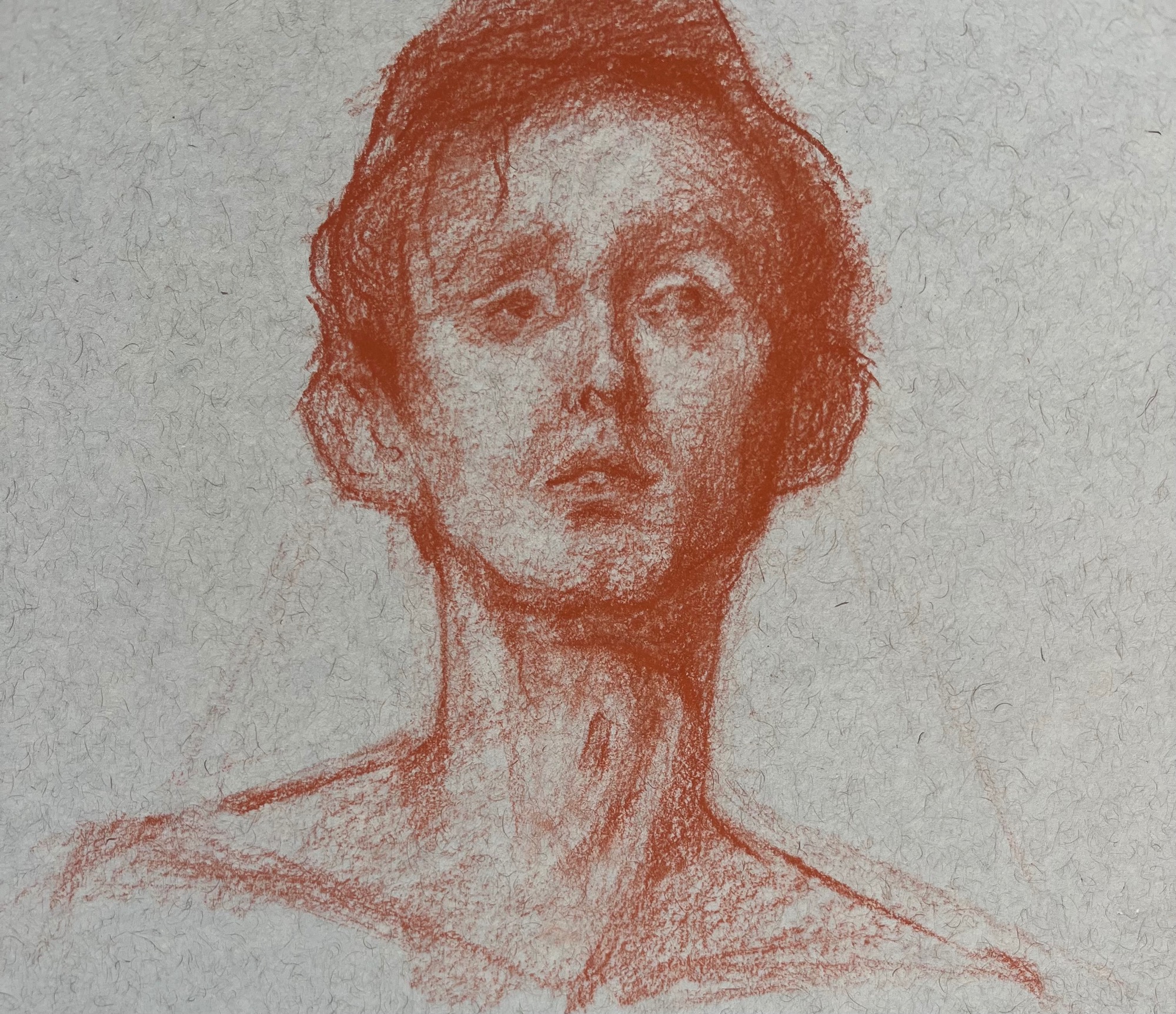Portrait sketch II, Conte on paper